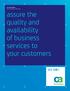 assure the quality and availability of business services to your customers
