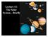 Lecture 12: The Solar System Briefly