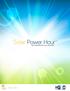 Solar Power HourSM. Solar educa on for your community.