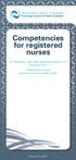 Competencies for registered nurses