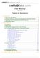 User Manual. Table of Contents