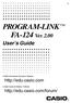 PROGRAM-LINK FA-124 Ver. 2.00 User s Guide
