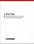 White Paper Achieving GLBA Compliance through Security Information Management. White Paper / GLBA