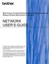 NETWORK USER S GUIDE. Multi-Protocol On-board Ethernet Multi-function Print Server and Wireless Ethernet Multi-function Print Server