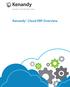 Kenandy TM Cloud ERP White Paper. Kenandy Cloud ERP Overview