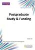 Postgraduate Study & Funding