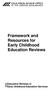 Framework and Resources for Early Childhood Education Reviews