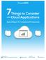 Why Consider Cloud-Based Applications?