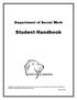Department of Social Work. Student Handbook