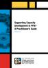 Supporting Capacity Development in PFM - A Practitioner s Guide Volume I