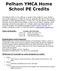 Pelham YMCA Home School PE Credits