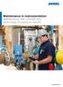 Maintenance in instrumentation Maintenance with concept and technology focusing on results