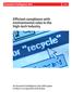 Efficient compliance with environmental rules in the high-tech industry