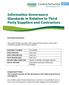 Information Governance Standards in Relation to Third Party Suppliers and Contractors
