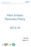 Rent Arrears Recovery Policy