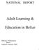 NATIONAL REPORT. Adult Learning & Education in Belize