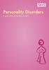 Personality Disorders. A guide about personality disorders