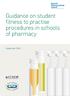 Guidance on student fitness to practise procedures in schools of pharmacy
