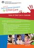 State of Child Care in Australia 1