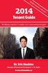 Tenant Guide. Dr. Eric Hoskins. Updated with new info! Working together to make our community stronger. www.erichoskins.ca