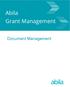 Abila Grant Management. Document Management