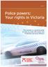 Police powers: Your rights in Victoria