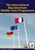 The International Baccalaureate Middle Years Programme