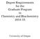 Degree Requirements for the Graduate Program in Chemistry and Biochemistry 2014-15
