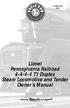 72-8063-250 5/00. Lionel Pennsylvania Railroad 4-4-4-4 T1 Duplex Steam Locomotive and Tender Owner s Manual. featuring. and