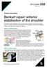 Bankart repair/ anterior stabilisation of the shoulder