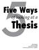 Five Ways. Thesis. Erik Simpson Grinnell College Department of English www.math.grinnell.edu/~simpsone