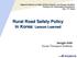 Rural Road Safety Policy in Korea: Lesson Learned