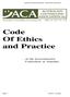 Code Of Ethics and Practice
