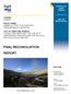 FINAL RECONCILIATION REPORT
