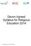 Devon Agreed Syllabus for Religious Education 2014