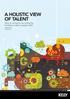 A HOLISTIC VIEW OF TALENT How to enhance recruiting by building a talent supply chain. JOHN HEALY