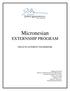 Micronesian EXTERNSHIP PROGRAM