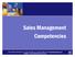 Sales Management Competencies