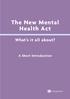 The New Mental Health Act
