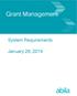 Grant Management. System Requirements