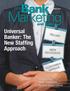 Universal Banker: The New Staffing Approach