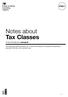 Notes about Tax Classes