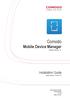 Comodo Mobile Device Manager Software Version 1.0
