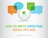 HOW TO WRITE EFFECTIVE SOCIAL PPC ADS