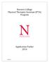 Navarro College Physical Therapist Assistant (PTA) Program. Application Packet 2014