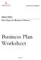 Business Plan Worksheet