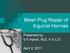 Mesh Plug Repair of Inguinal Hernias. Presented by: V.K Ashok, M.D, F.A.C.S