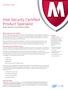 Intel Security Certified Product Specialist McAfee Network Security Platform (NSP)
