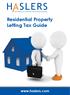 Residential Property Letting Tax Guide