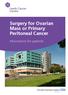 Surgery for Ovarian Mass or Primary Peritoneal Cancer
